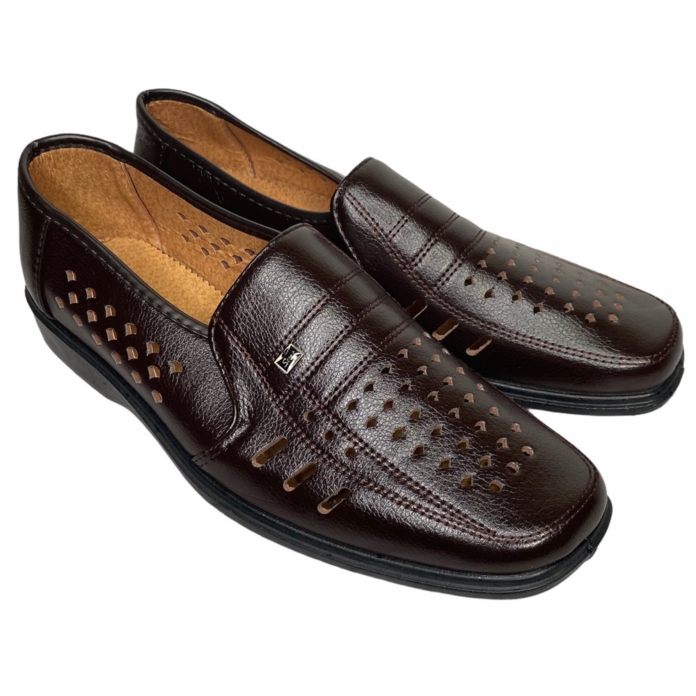 TOOBACO Brown All Synthetic Leather Shoes Size 11